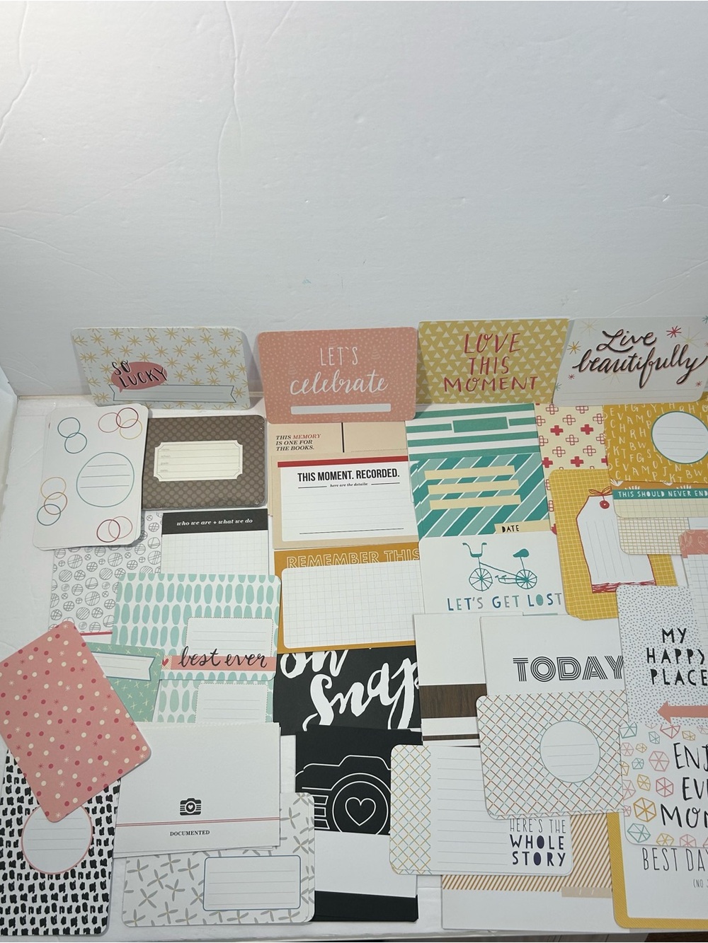 Project Life Becky Higgins 4 X 6 cards various styles & themes over 75 cards